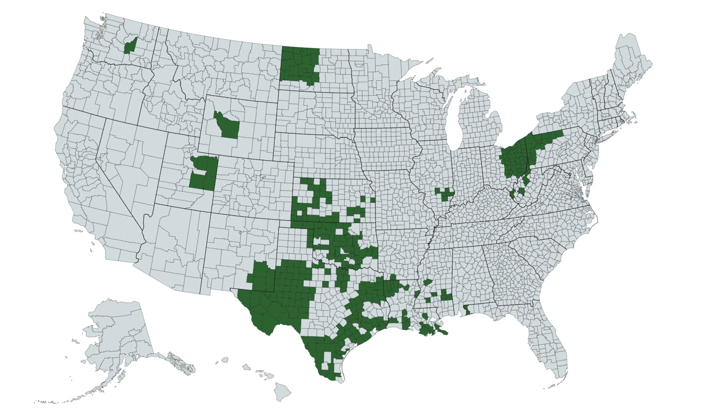 Map of the United States Showing Areas Where Cornerstone AMC Works